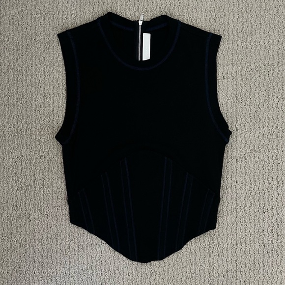 SOLD - Unisex Dion Lee Black Sleeveless Top - Picture 2 of 15